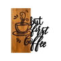 Wallity Coffee First Escultura de pared en nogal y negro